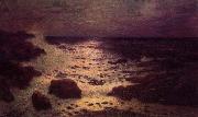 unknow artist, Moonlight on the Sea and the Rocks